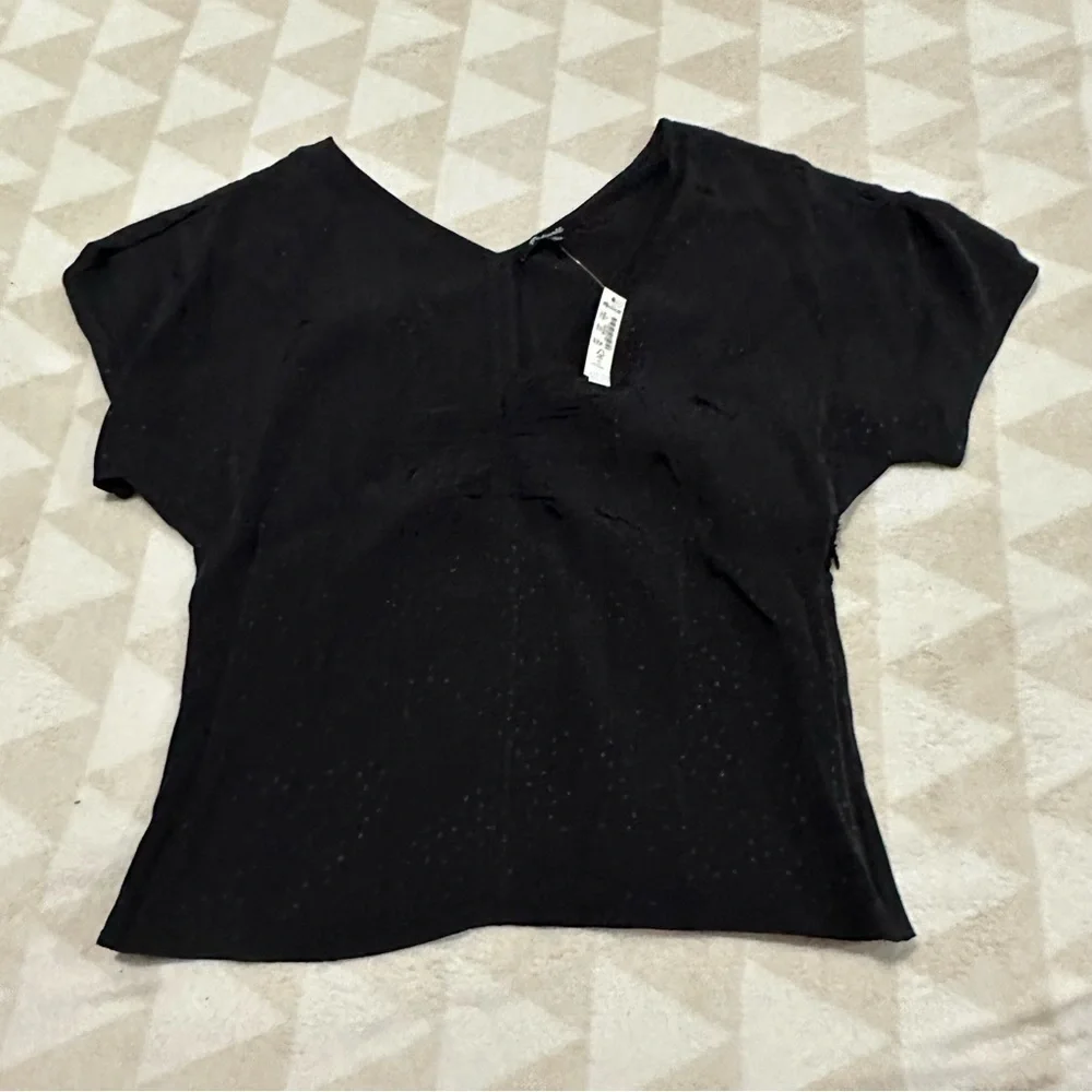 Madewell puff sleeve top floral jacquard